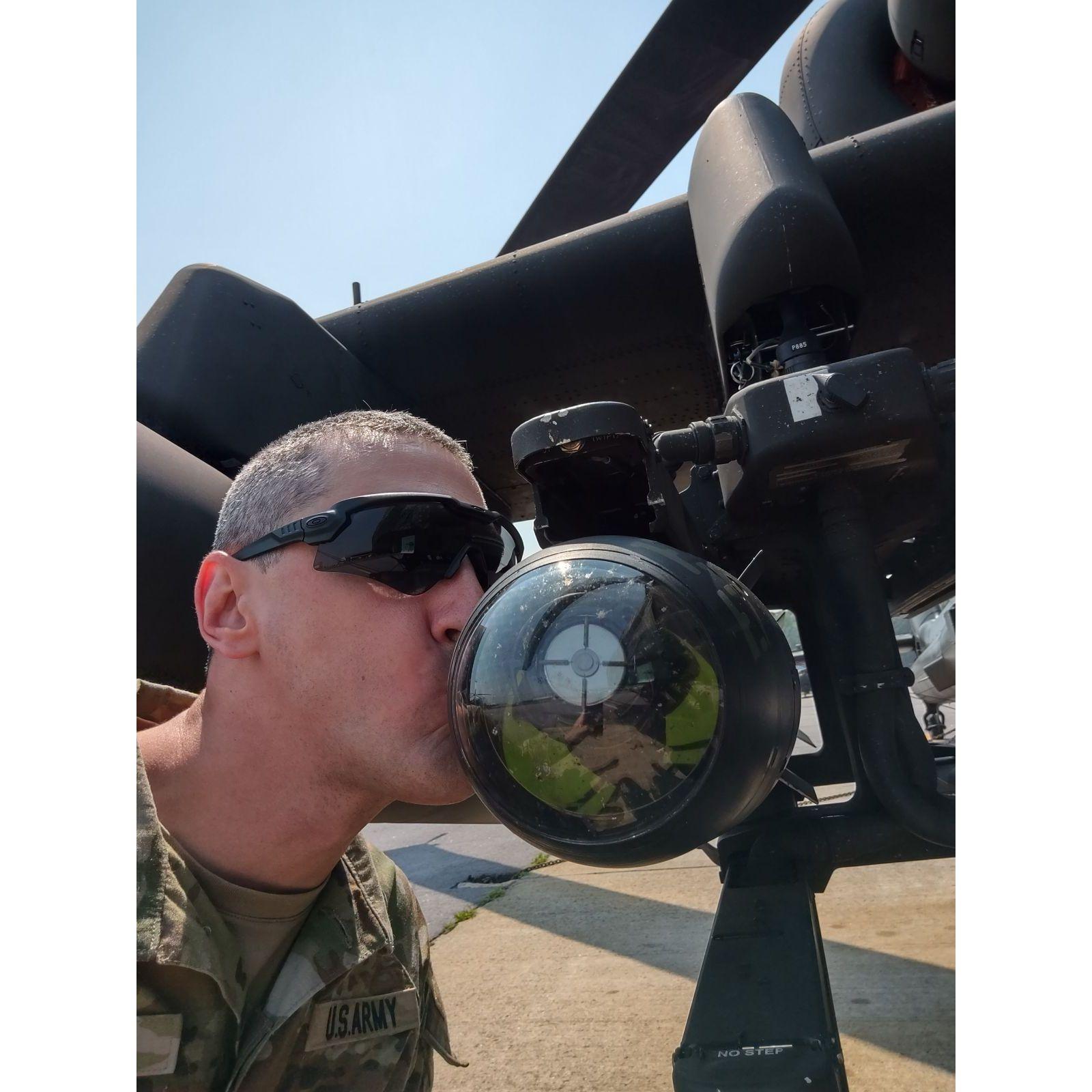 "You kiss it and it brings it good luck. Helps it hit its target"