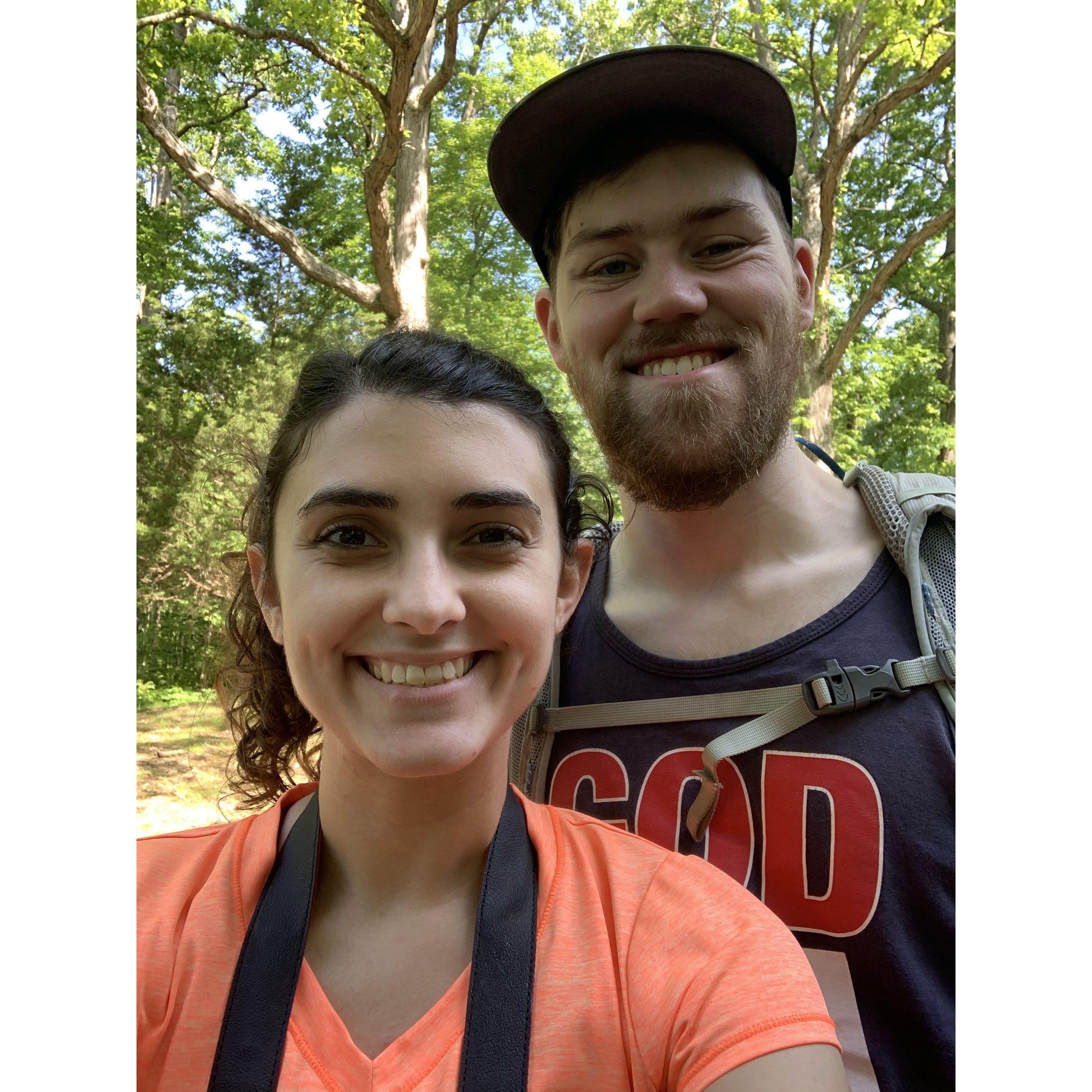 Our first camping trip together for Matt's birthday, May 2020