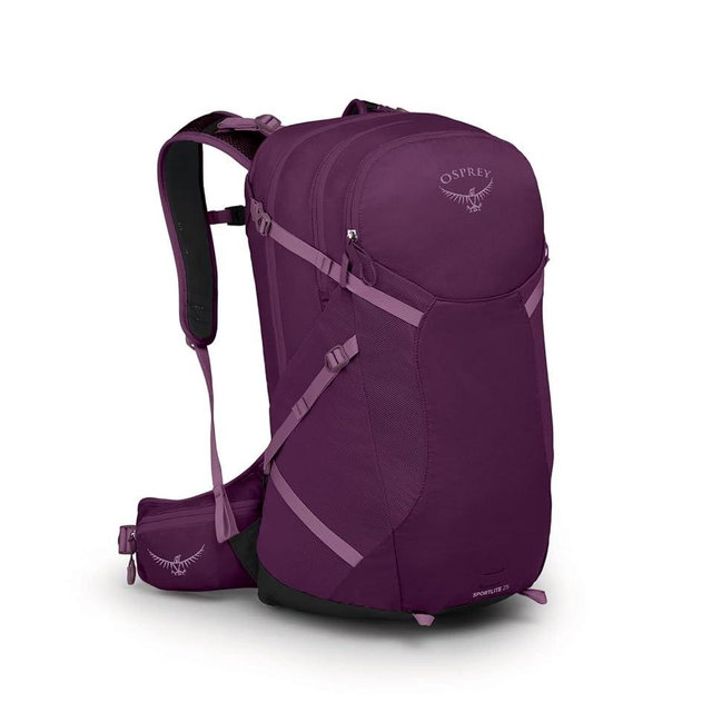 Osprey Sportlite 25L Lightweight Hiking Backpack for Men and Women, Aubergine Purple, M/L