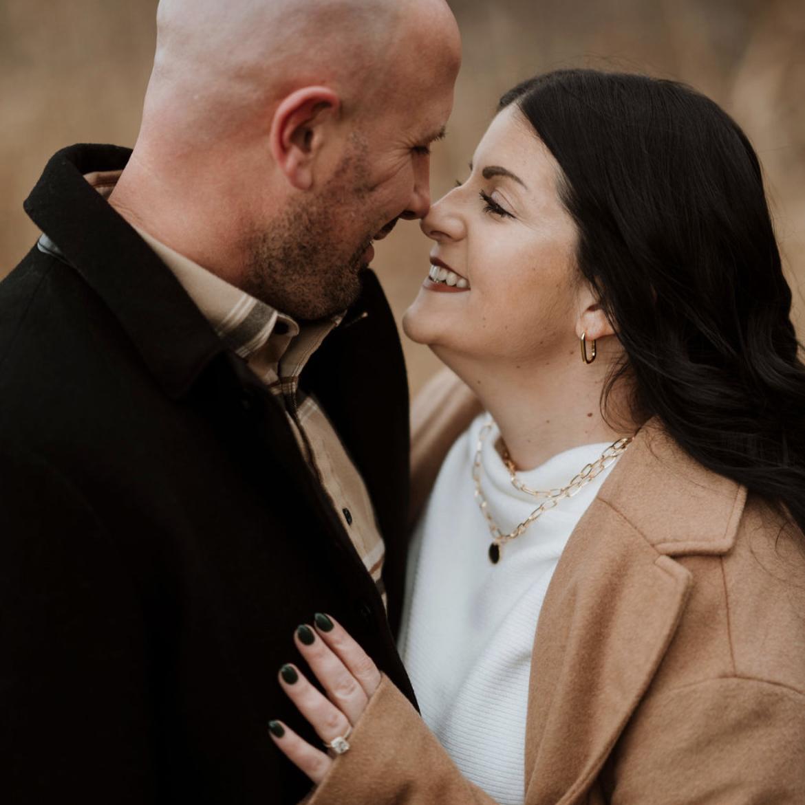 Fun fact: We took our engagement photos in the middle of December because we kept getting rained out!