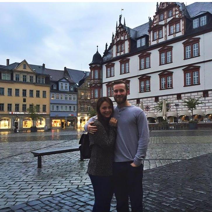 Reunited in Germany after Clark's 4 month work abroad