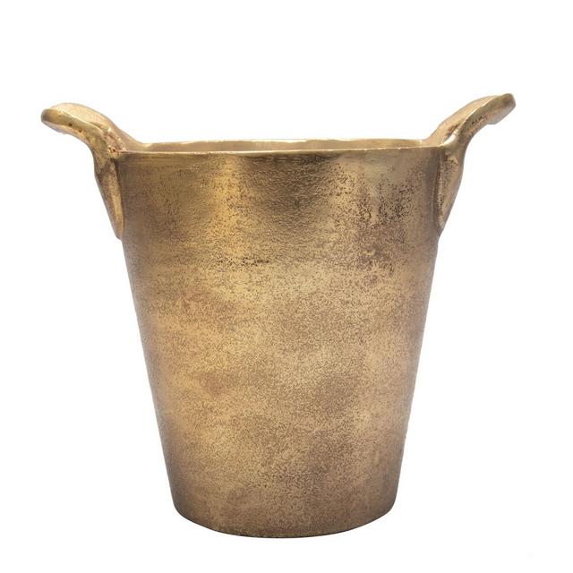 Small Aluminum Ice Bucket - Brass Finish