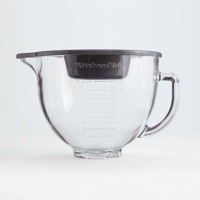 KitchenAid 5-Quart Tilt-Head Glass Bowl with Measurement Markings and Lid