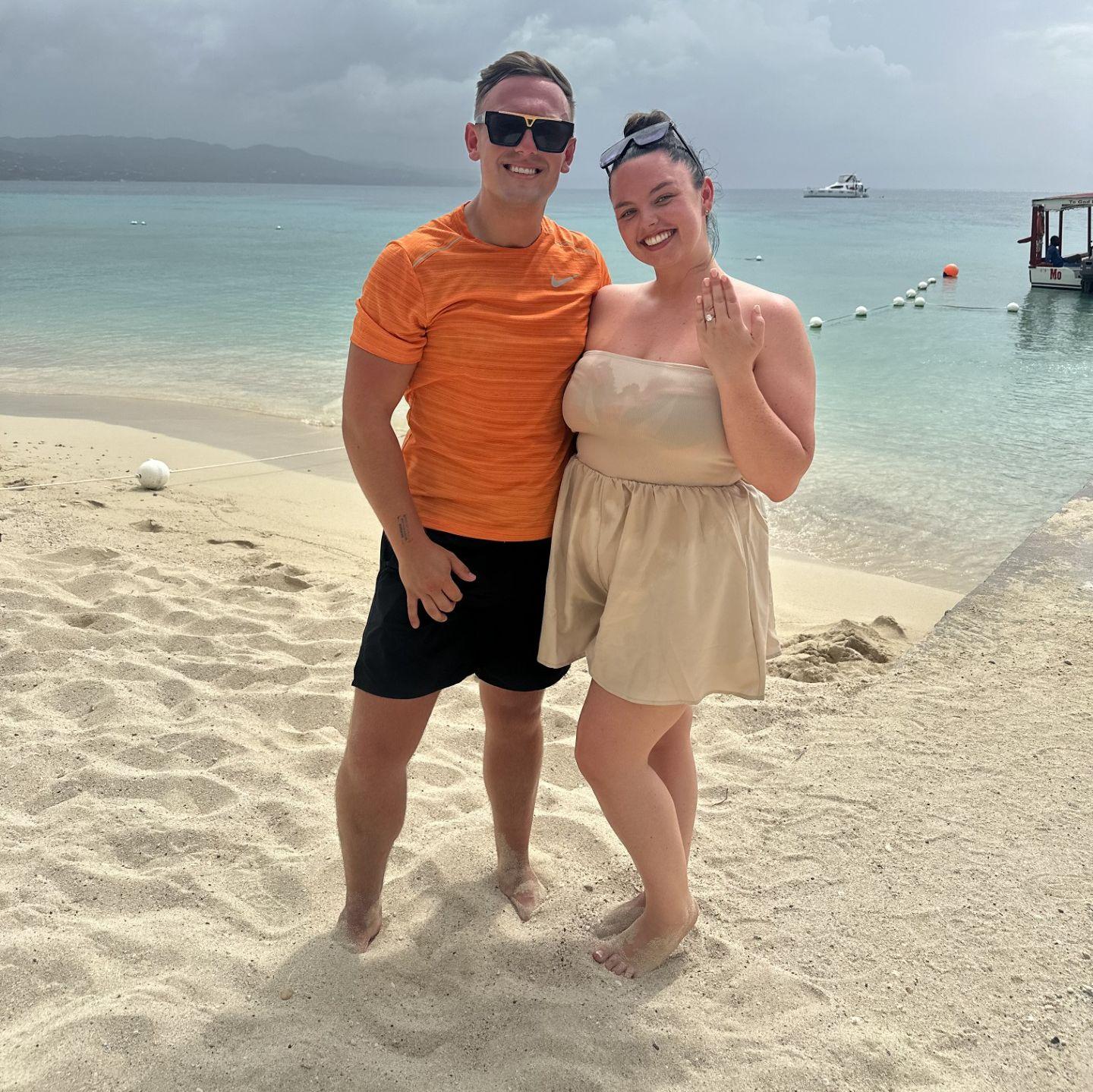 Our First Photo after Becoming Engaged.