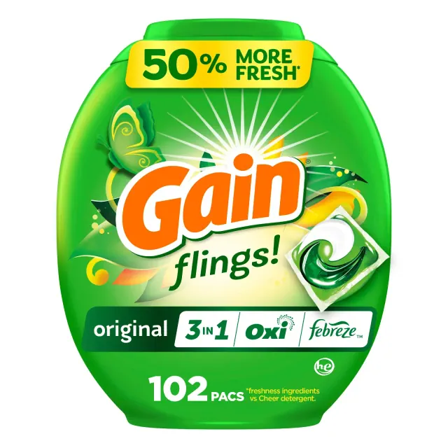 Gain Original Flings Laundry Detergents - 102ct