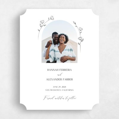 White Ticket Wedding Save the Date - Luana Photo