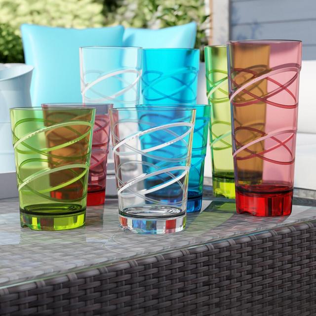Sofia 8-Piece Acrylic Assorted Glassware Set