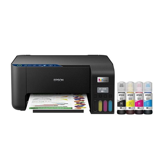 Epson EcoTank ET-2400 Wireless Color All-in-One Cartridge-Free Supertank Printer with Scan and Copy – Easy, Everyday Home Printing