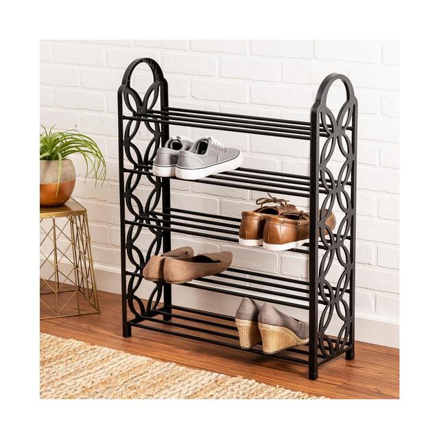Honey Can Do 5-Shelf Lightweight Black Shoe Rack