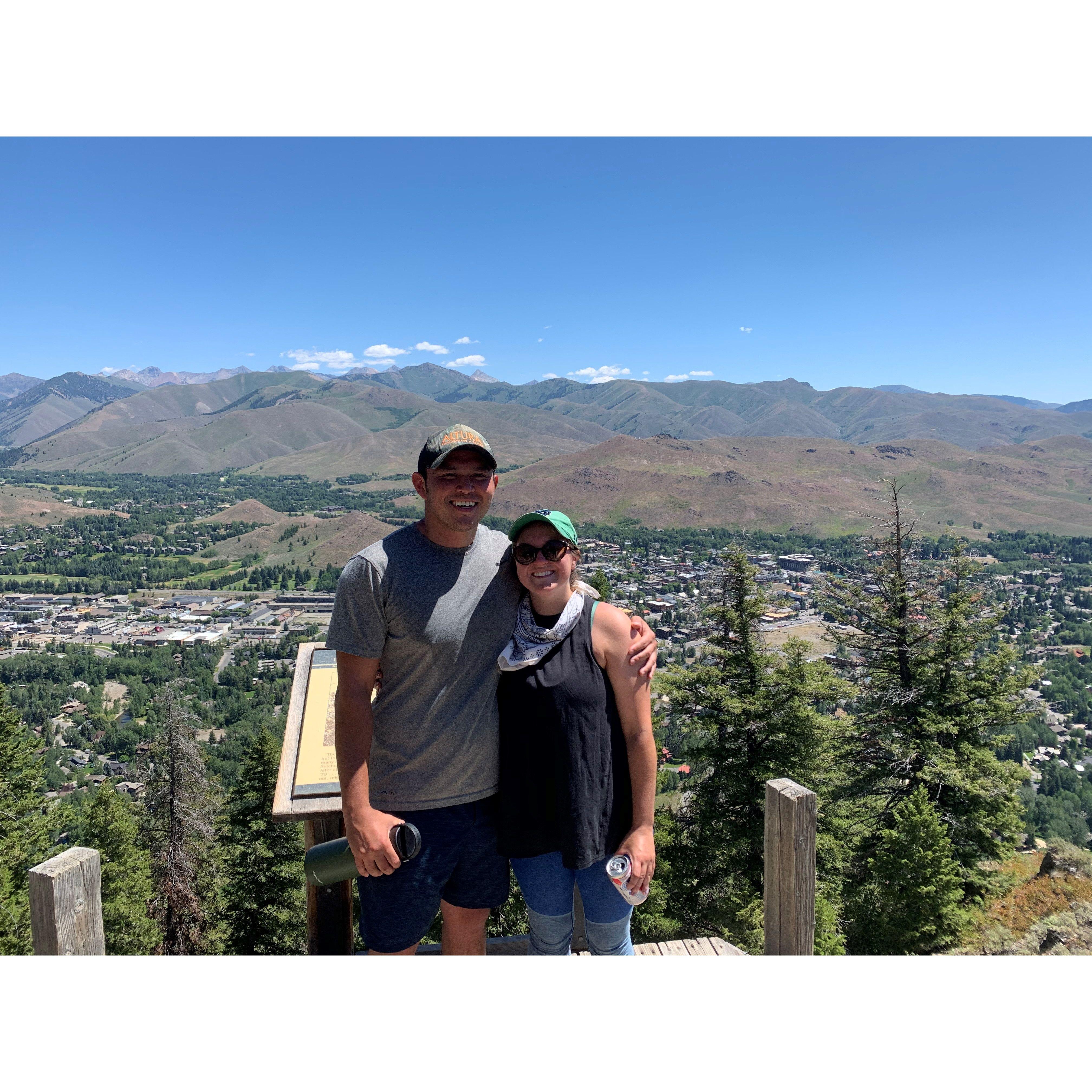 On one of our favorite (and quick) hikes to the top of the Lookout on Baldy Mountain.