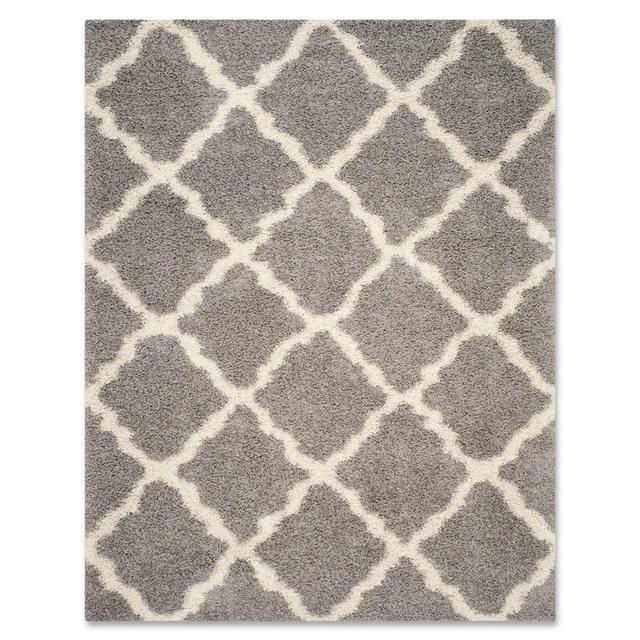 Safavieh Dallas 8-Foot x 10-Foot Shag Area Rug in Grey/Ivory