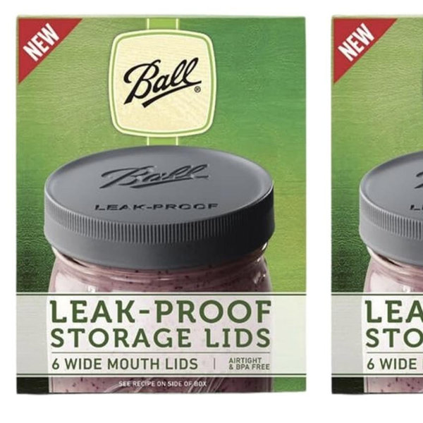 Ball Leak-Proof Plastic Lids for Glass Mason Jars, Used for Canning, Pickling, Juice, Jam, Jelly (Wide, 6 Count (Pack of 2))