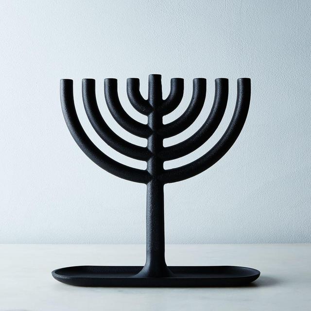 Blackened Cast Iron Menorah