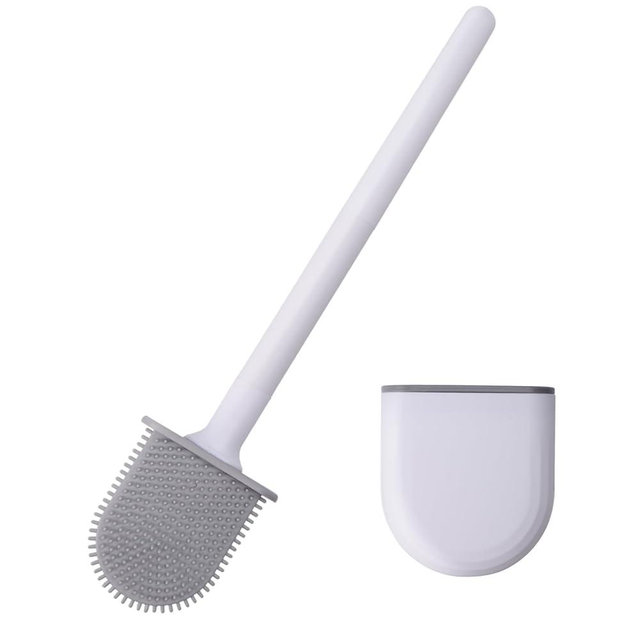RV Toilet Bowl Brush, Toilet Brush Silicone Won't Damage Toilets, Wall Mounted Toilet Brush-Anti-Roll, Anti-Drip Design, Suitable for RV Travel Trailers and Campers, Made by RVers for RVers