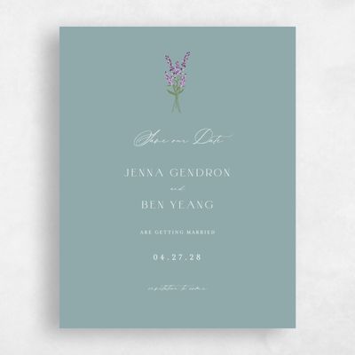 Blue Sage Wedding Save the Date - Marat Portrait