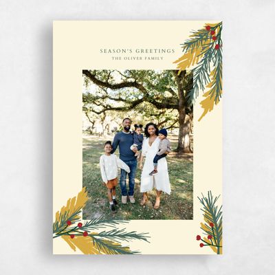 Cream, Yellow Holiday Card - Princes