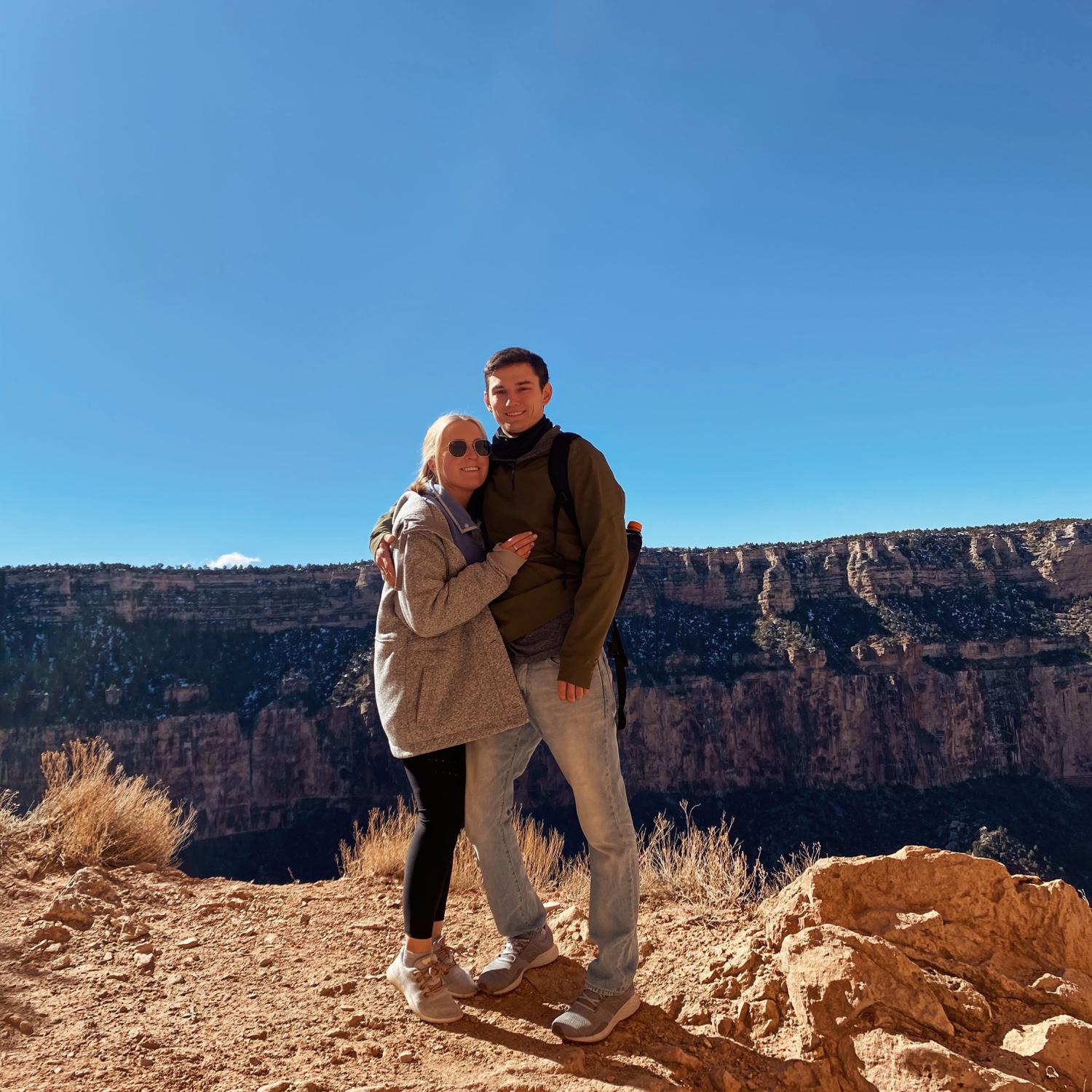 First cross country trip together! The Grand Canyon hikes to skydiving views we had the best time.