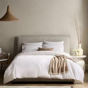 Classic Organic Percale Duvet Cover Set in White