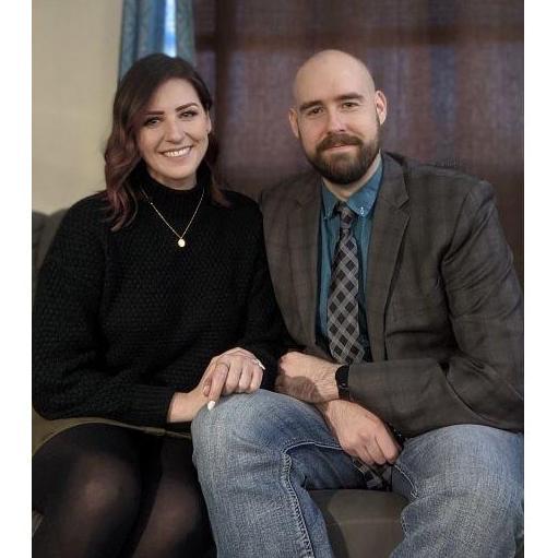 Our first ever photo together, celebrating COVID Thanksgiving back in 2020!