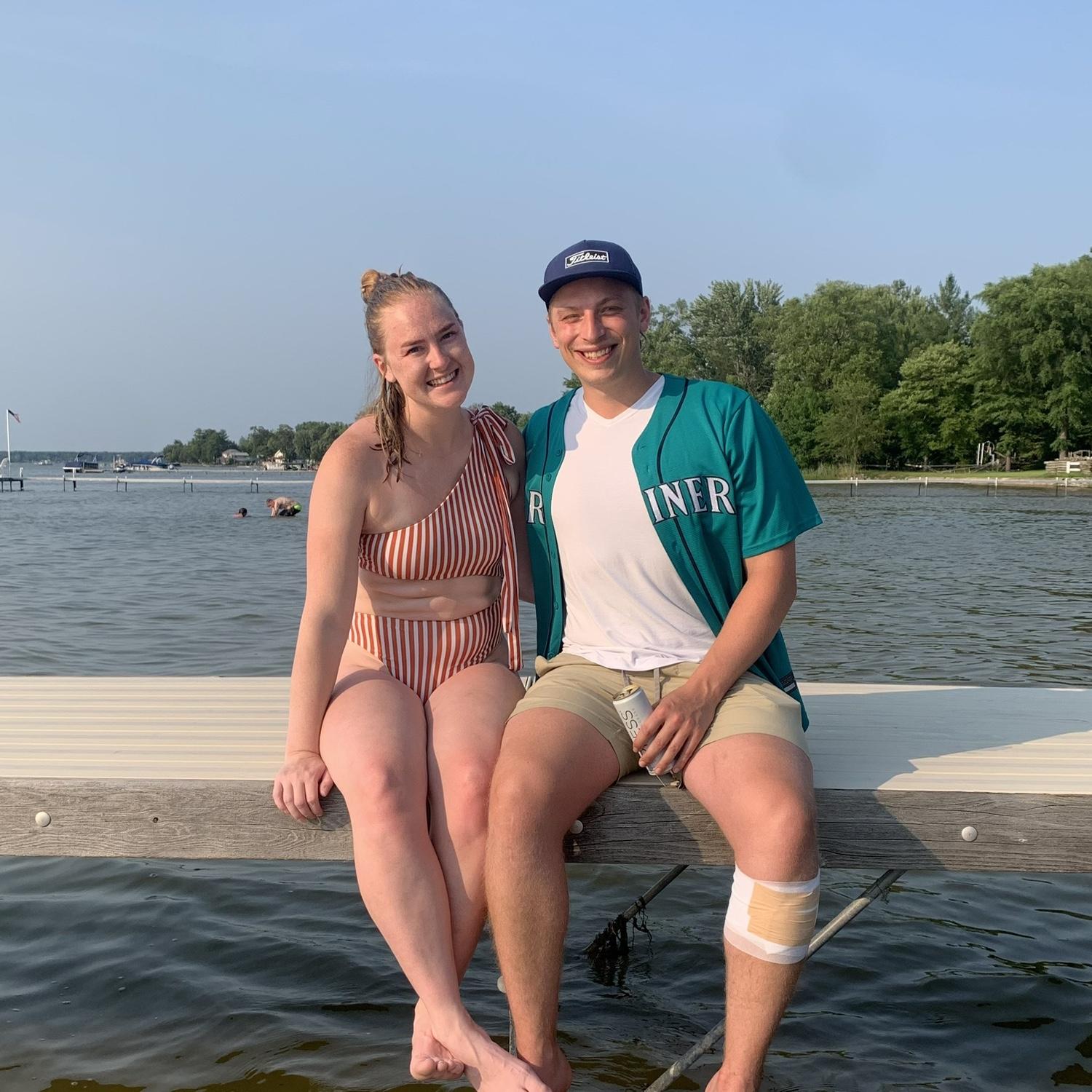 Lindsey's first trip to Indiana wouldn't be complete without visiting Bass Lake! July 2021.