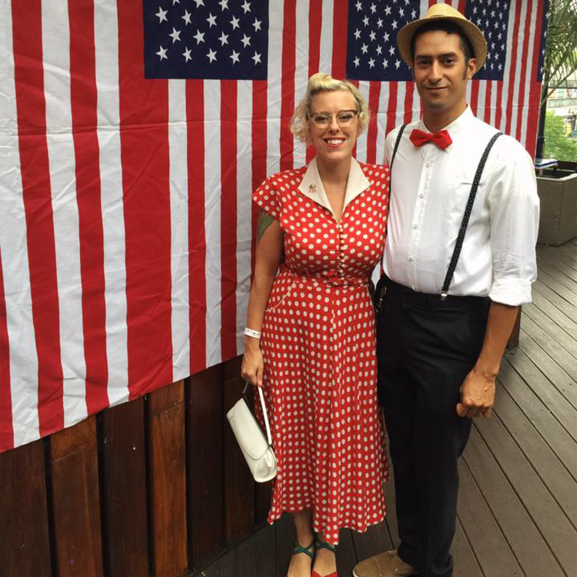 Fourth of July party & dressed for the occasion! A photographer stopped us on the street that day & took some other cool photos!