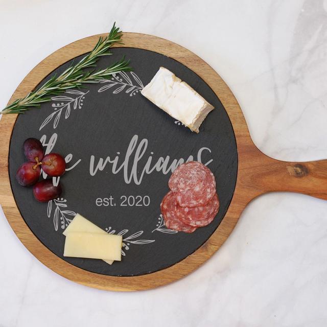 Custom Round Cheese Board, Charcuterie...