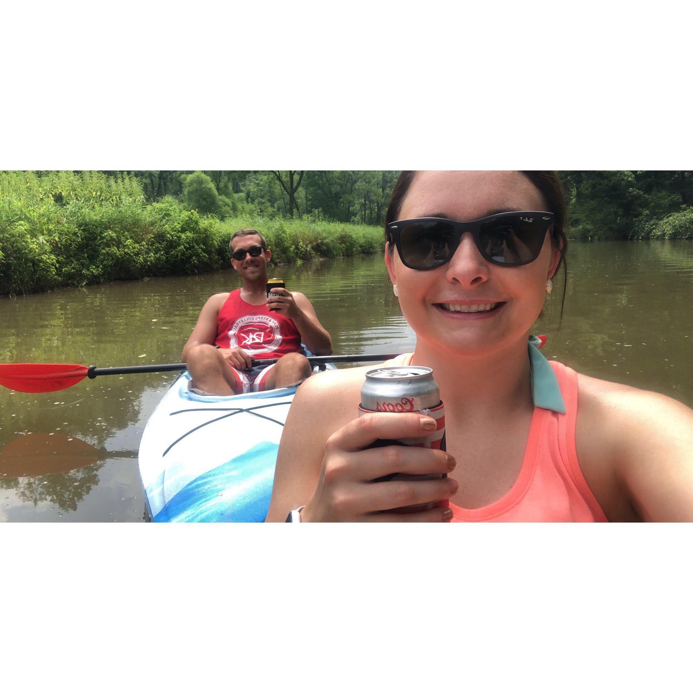 Got him into kayaking! Beer always helps