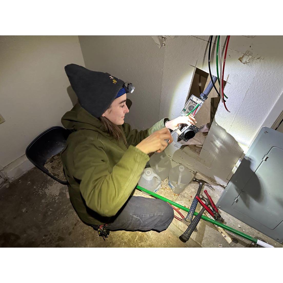 Nick teaching Sam how to install a generator hook up