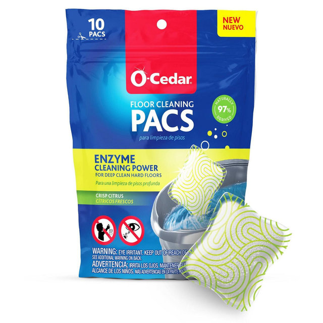 O-Cedar Crisp Citrus PACS Hard Floor Cleaner - 10ct