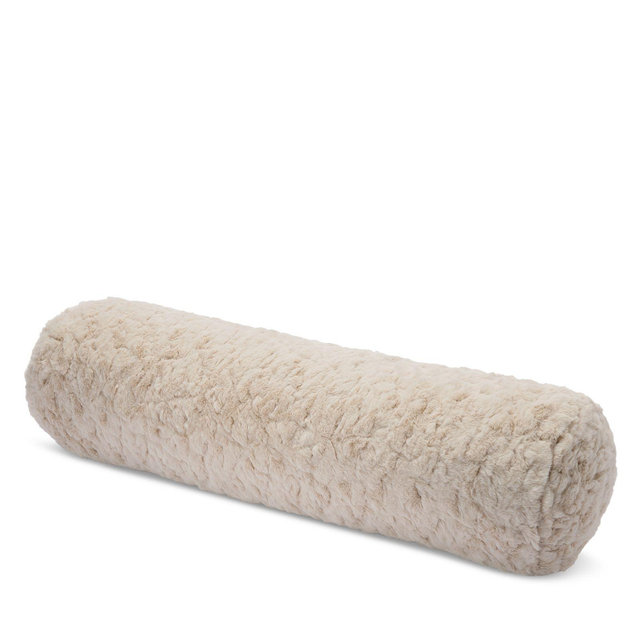 Hudson Park Collection Sheepskin Faux Fur Decorative Bolster Pillow, 8" x 30" - Exclusive