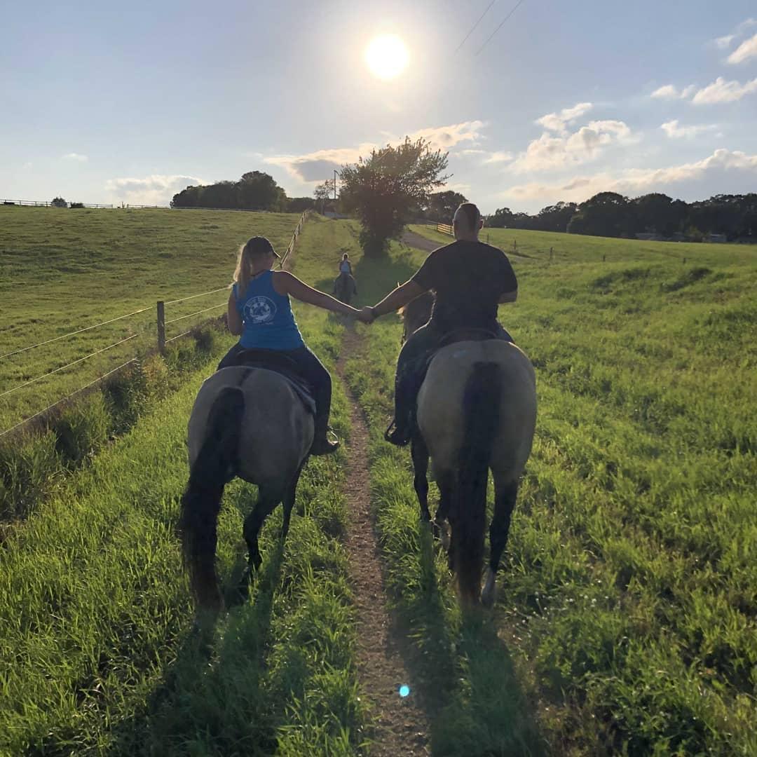 Marty and Toni went to the ranch she worked at for a trail ride. This was the first time Marty had ever been on a horse and he was a natural!