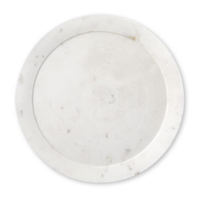 White Marble Charger Plate