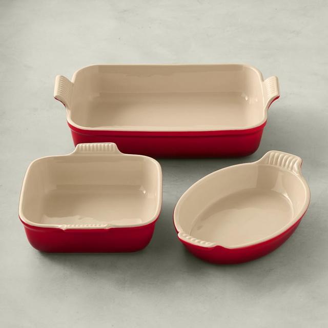 Le Creuset Stoneware 3-Piece Set, Red
