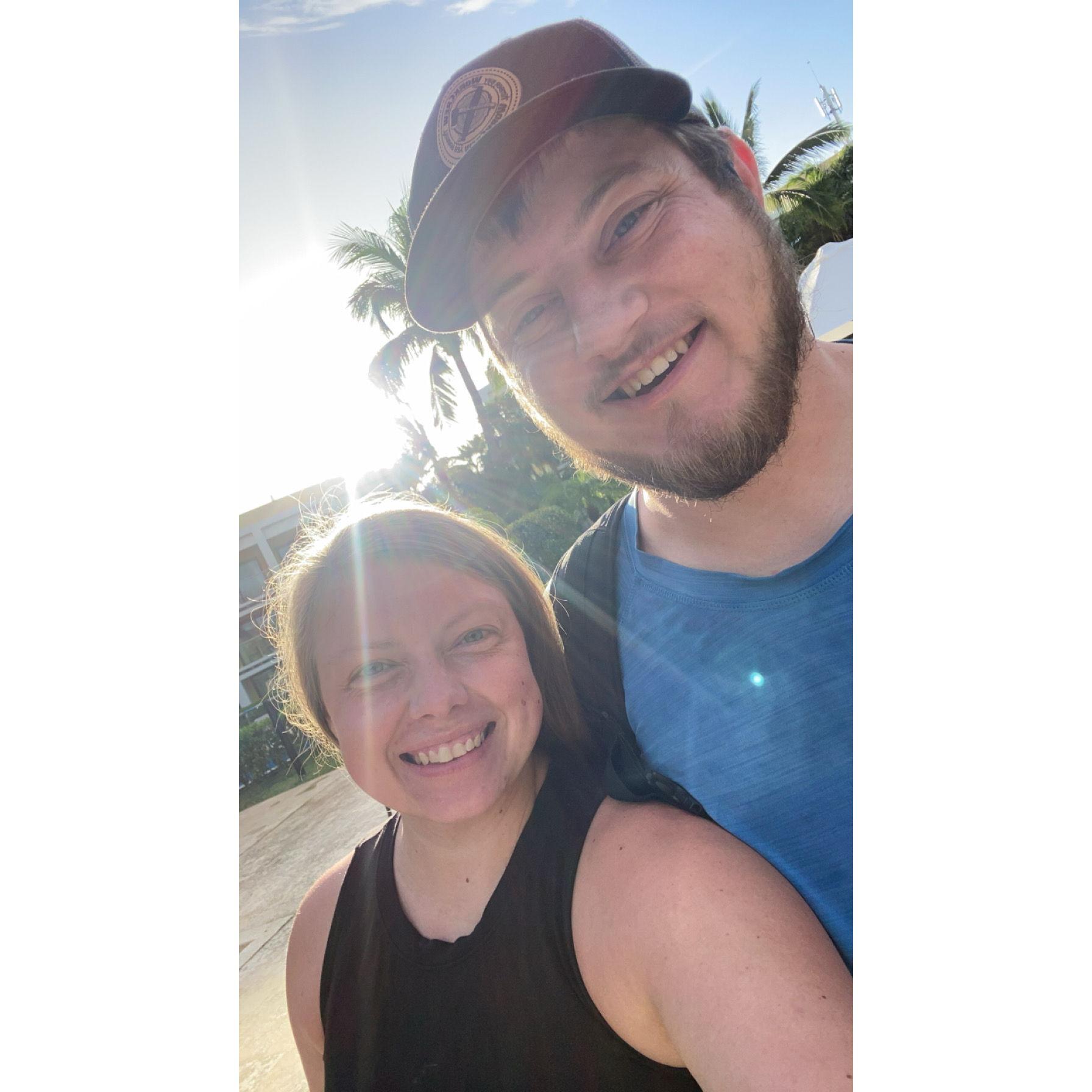 Soaking up all the sun in Cozumel!