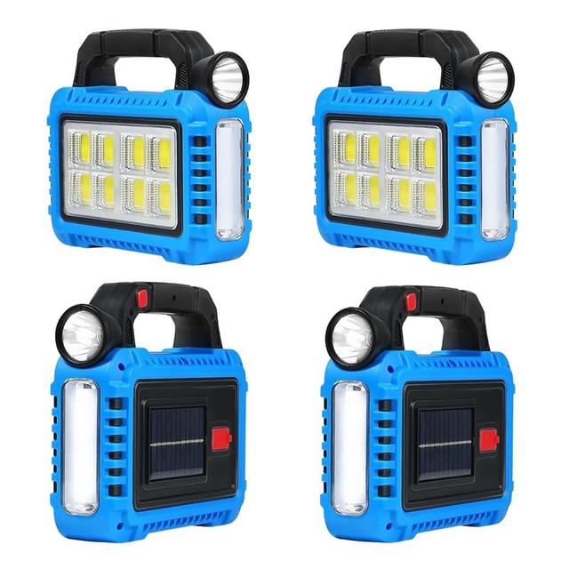 TANSOREN 4 Pack Lantern Camping Essentials Accessories Solar Lights, LED Flashlight for Power Outages, Rechargeable Tent Lights for Emergency, Hurricane, Survival Kits, Operated Lamp