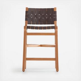Taj Leather Strap Counter Stool