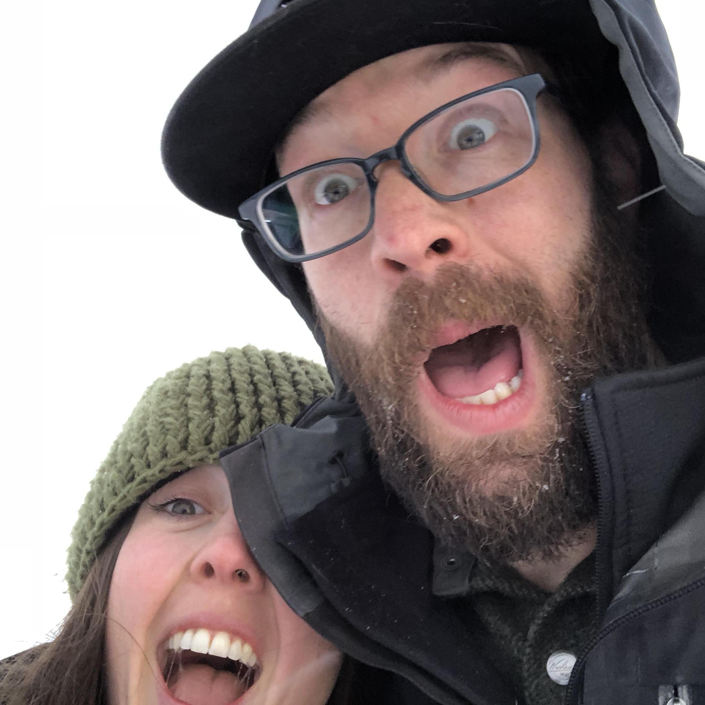 Slipping on ice! Lake Placid. February 2018