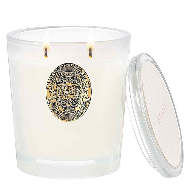 M&SENSE Large Two-Wick Soy Candle | Vanilla Dream & White | 19.8 oz, 120H Burn Time | Luxury Scented Candle for Relaxation, Gifting, Home Décor | Ideal for Bedroom, Office, Party Ambiance