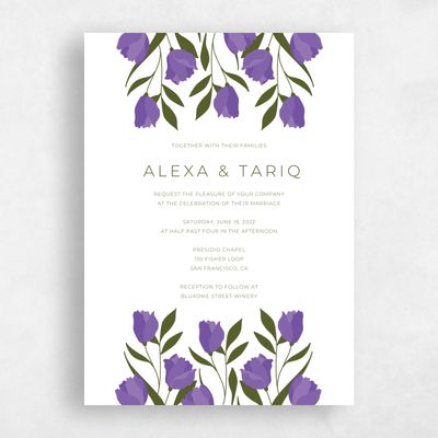 Purple Wedding Invitation - Crofton