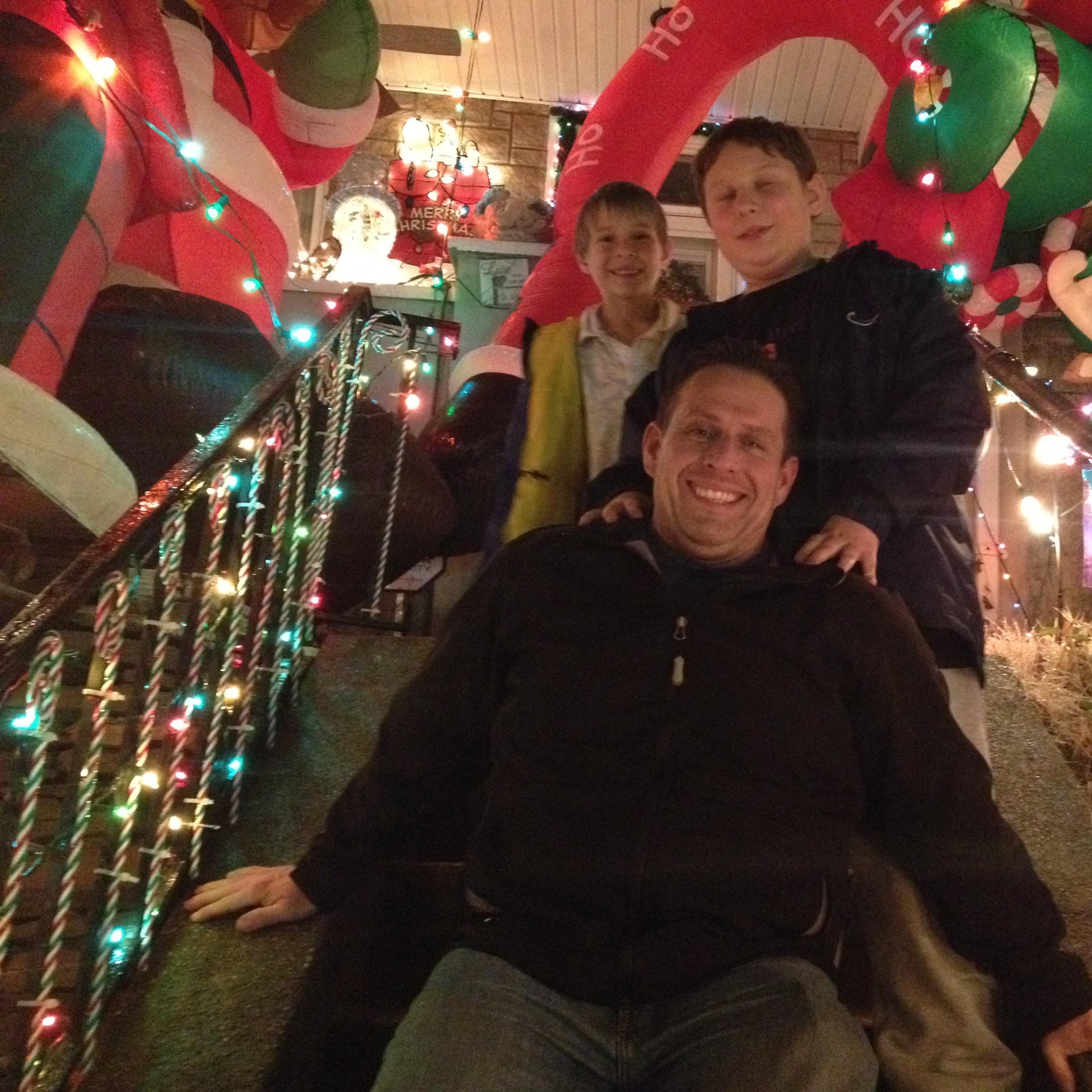 Christmas lights on 34th street in Hamden, a neighborhood north of Baltimore City.