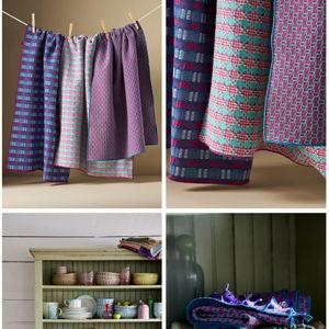 Woven Geo Jacquard Dish Towels, Set of 3