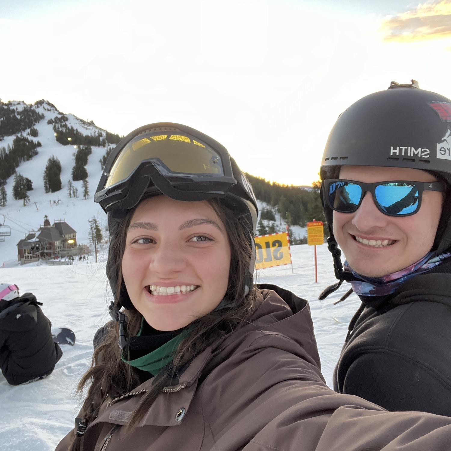 We started snowboarding together! One of our favorite activities together now