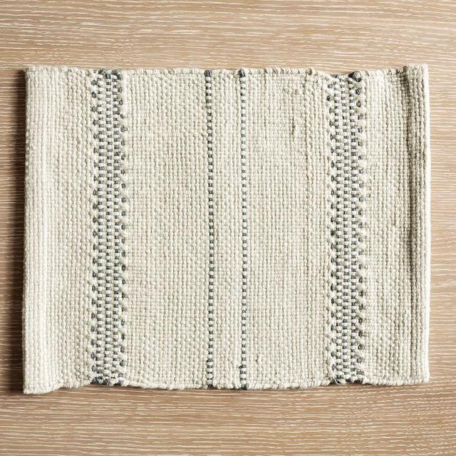Larkspur Natural Striped Handwoven Placemats, Set of 4