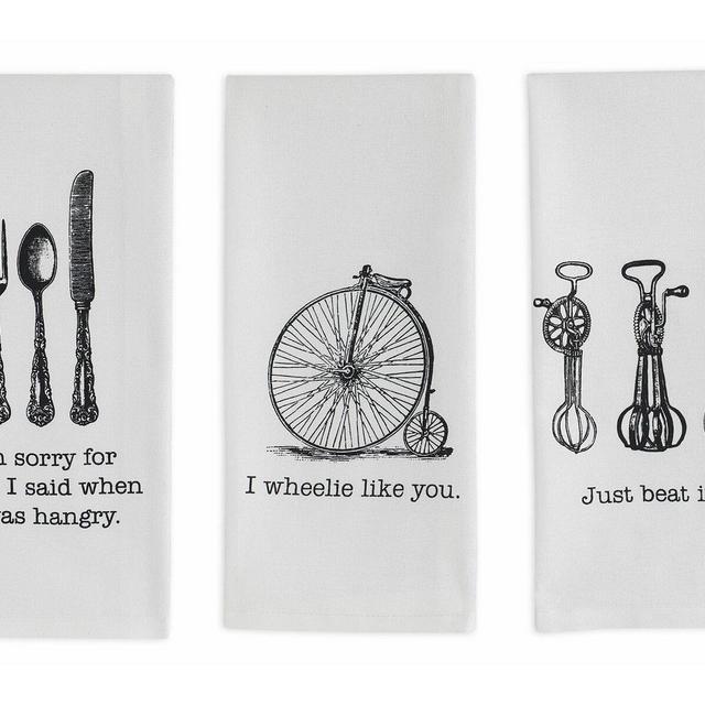 3 Piece Vintage Printed Dishtowel