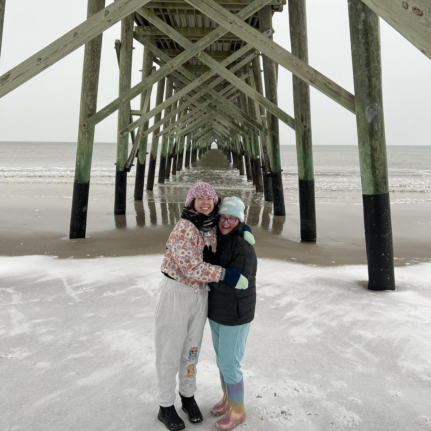 Snow on the beach! One of the most magical experiences!!!!