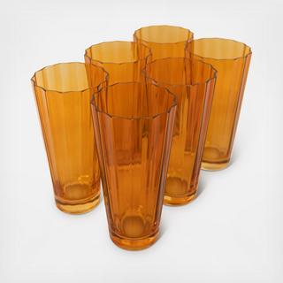 Estelle Sunday High Ball Glass, Set of 6