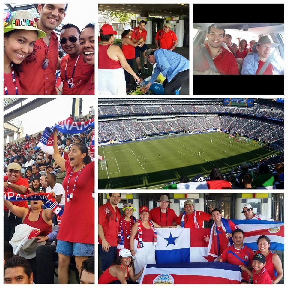 Aun lejos de su tierra, Panama esta en el corazon. Aqui apoyando la selecion en Nueva Jersey justo antes del mundial.