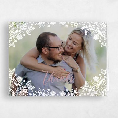 Dusty Rose, Pink Wedding Thank You - Kenton Portrait