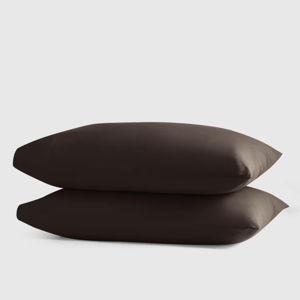 Classic Organic Percale Pillowcase Set in Espresso (standard)