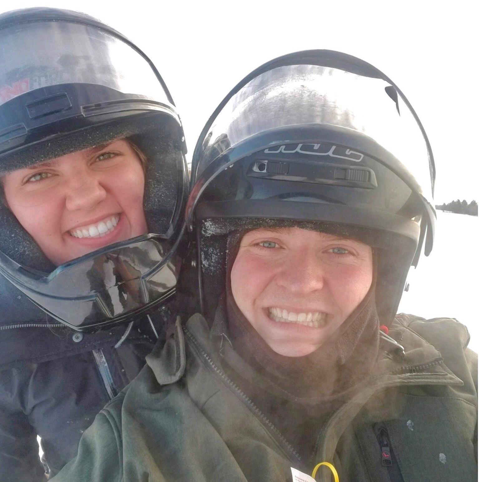 Kara broke her snowmobile this day.